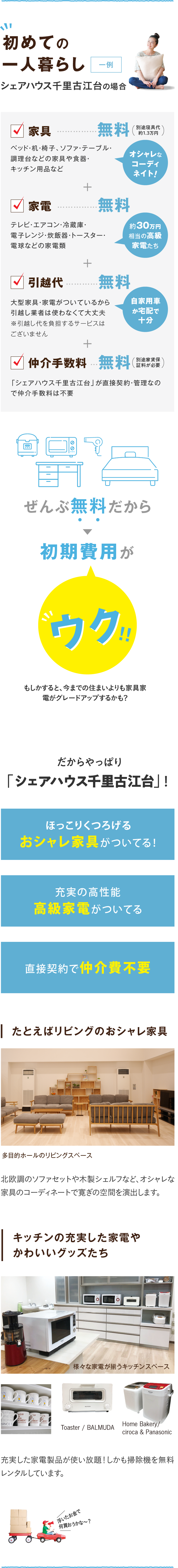 初めての一人暮らしの一例 だからやっぱり「シェアハウス千里古江台」！