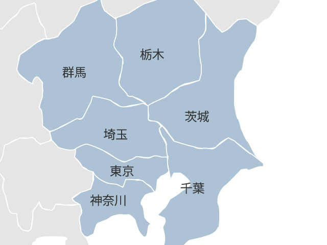 関東エリアの地図