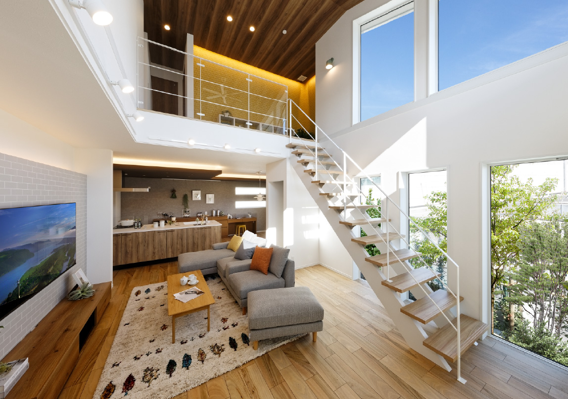 開放感が魅力の28.1帖のLDK