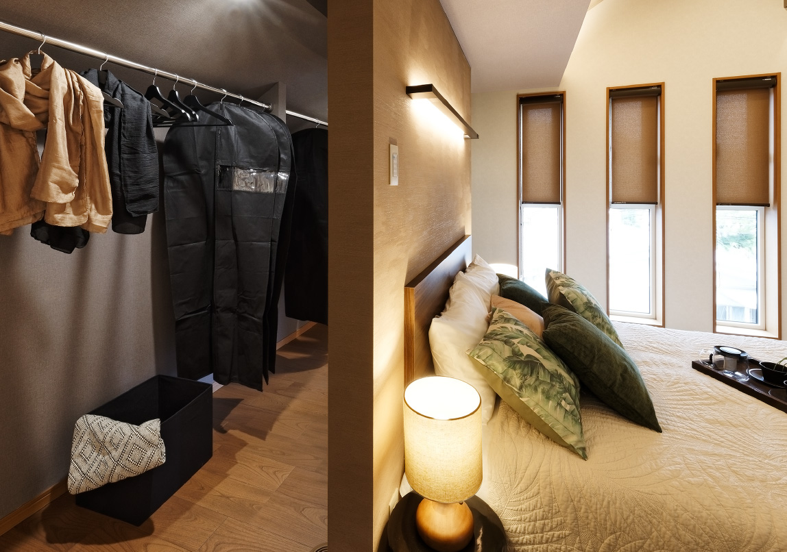 大容量の収納空間が嬉しい主寝室