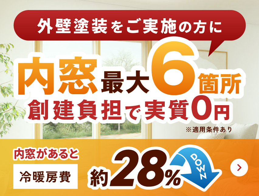 内窓6箇所無料プレゼント